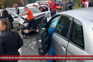 Update: 3 răniți grav, în urma accidentului petrecut ieri la ieșirea din Reșița!