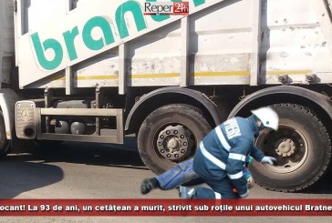 Șocant la Reșița! La 93 de ani, un cetățean a fost strivit sub roțile unui mașini de ridicare a gunoiului!