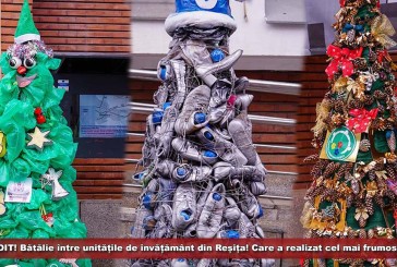 INEDIT! Bătălie între unitățile de învățământ din Reșița! Care dintre ele a realizat cel mai frumos brad?