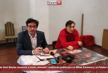 Teatrul de Vest Reșița reușește o nouă „minune“: întâlnirea publicului cu Mihai Eminescu în această seară, la Palatul Cultural!