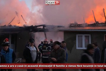 La Ramna a ars o casă în această dimineață! O familie a rămas fără locuință în toiul iernii!