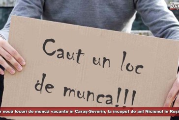 Doar nouă locuri de muncă vacante în Caraș-Severin, la început de an! Niciunul în municipiul Reșița!