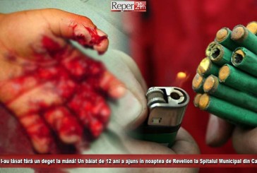 Petardele l-au lăsat fără un deget la mână! Un băiat de 12 ani a ajuns în noaptea de Revelion la Spitalul Municipal din Caransebeș!