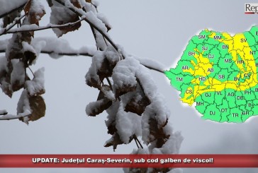UPDATE: Județul Caraș-Severin, sub cod galben de viscol!