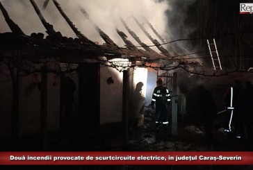 Două incendii provocate de scurtcircuite electrice, în județul Caraș-Severin