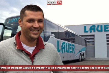 Așa da! Firma de transport LAUER a cumpărat 150 de echipamente sportive pentru copiii de la CSM Reșița!