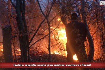 Pompierii cărășeni au fost solicitați la peste 15 incendii! Imobile, vegetație uscată și un autotren, cuprinse de flăcări!