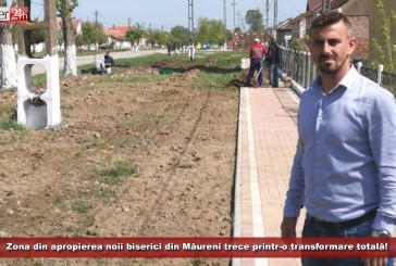 Zona din apropierea noii biserici din Măureni trece printr-o transformare totală!