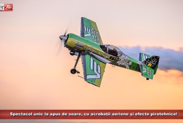 Spectacol unic la apus de soare, cu acrobații aeriene și efecte pirotehnice! La Aeroportul Internațional Timișoara!