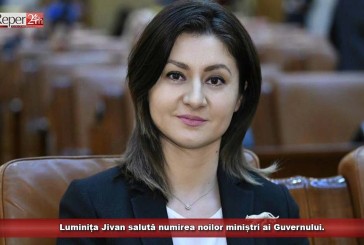 Luminița Jivan salută numirea noilor miniștri ai Guvernului.