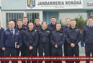 Elevi ai școlilor militare de subofițeri ale Jandarmeriei Române învață să devină profesioniști de la jandarmii cărășeni