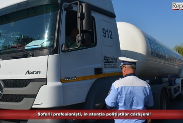 Șoferii profesioniști, în atenția polițiștilor cărășeni! Autovehiculele de transport persoane și mărfuri, oprite la control!