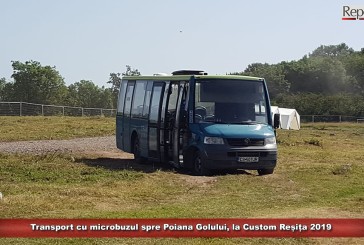 Transport cu microbuzul spre Poiana Golului, la Custom Reșița 2019