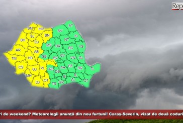 Ai planuri de weekend? Meteorologii anunță din nou furtuni! Caraș-Severin, vizat de două coduri galbene