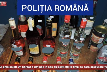 Hoțul ghinionist! Un bărbat a dat nas în nas cu polițiștii în timp ce căra produsele furate