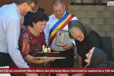 Maria Mezin din Zorlenţu Mare, felicitată la împlinirea vârstei de 100 de ani! Campania „O viață cât un centenar” continuă în Caraș-Severin