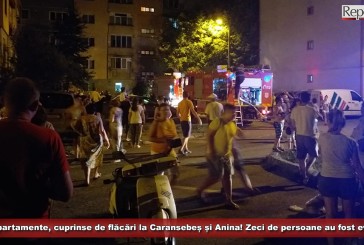 Două apartamente, cuprinse de flăcări la Caransebeș și Anina! Zeci de persoane au fost evacuate!