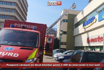 Pompierii cărășeni au făcut bilanțul: peste 1.400 de intervenții în trei luni!