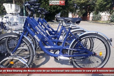 Sistemul de Bike-Sharing din Reșița este de azi funcțional! Iată condițiile în care pot fi folosite bicicletele!