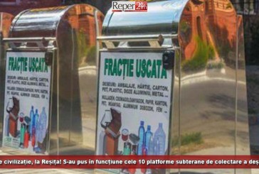 Test de civilizație, la Reșița! S-au pus în funcțiune cele 10 platforme subterane de colectare a deșeurilor!