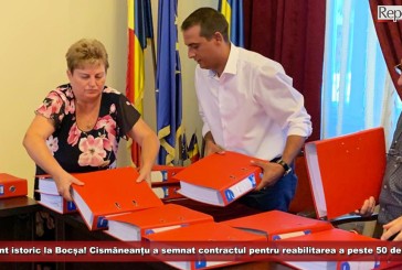 „Moment istoric la Primăria orașului Bocșa”! Cismăneanțu a semnat contractul pentru reabilitarea a peste 50 de străzi!
