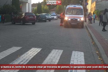 O fetiță și bunica ei, lovite de o mașină chiar pe trecerea de pietoni, în apropierea unei școli din Caransebeș