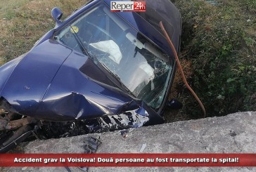 Accident grav la Voislova! Două persoane au fost transportate la spital!