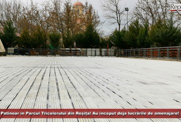 Patinoar în Parcul Tricolorului din Reșița! Au început deja lucrările de amenajare!