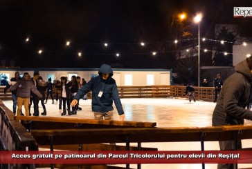 Acces gratuit pe patinoarul din Parcul Tricolorului pentru elevii din Reșița!