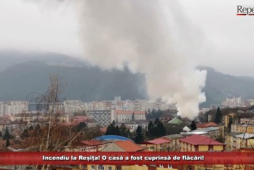 Incendiu la Reșița! O casă a fost cuprinsă de flăcări!