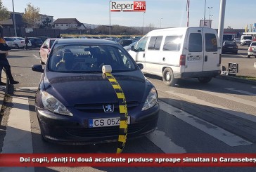 Doi copii, răniți în două accidente produse aproape simultan la Caransebeș