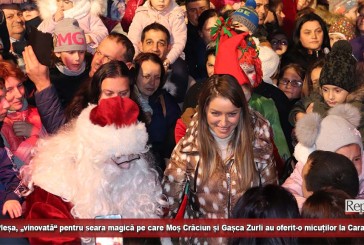 Andra Pleșa, „vinovată“ pentru seara magică pe care Moș Crăciun și Gașca Zurli au oferit-o micuților la Caransebeș!