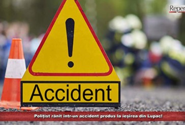 Polițist rănit într-un accident produs la ieșirea din Lupac!
