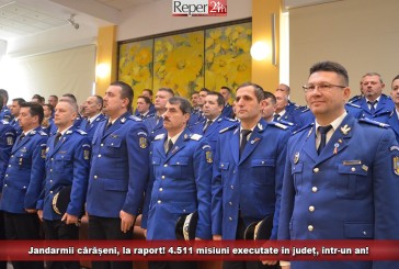 Jandarmii cărășeni, la raport! 4.511 misiuni executate în județ, într-un an!