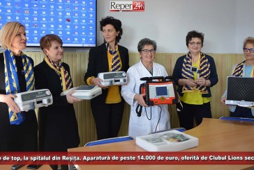 Donație de top, la spitalul din Reșița. Aparatură de peste 14.000 de euro, oferită de Clubul Lions secției ATI