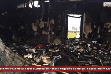 O casă din Moldova Nouă a fost cuprinsă de flăcări! Pagubele se ridică la aproximativ 120.000 lei!