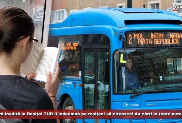Inițiativă inedită la Reșița! TUR îi îndeamnă pe reșițeni să citească! Au cărți în toate autobuzele!