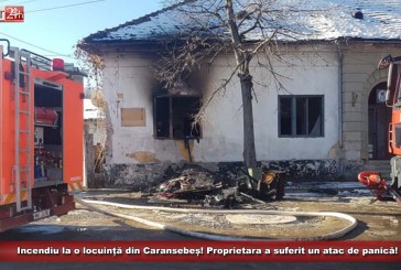 Incendiu la o locuință din Caransebeș! Proprietara a suferit un atac de panică!