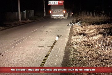 Biciclist beat, lovit de un autocar în această seară la Zervești!