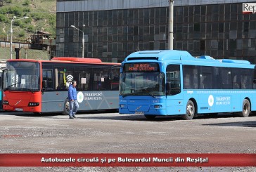 Autobuzele circulă și pe Bulevardul Muncii din Reșița