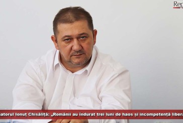 Senatorul Ionuț Chisăliță: „Românii au îndurat trei luni de haos și incompetență liberală”