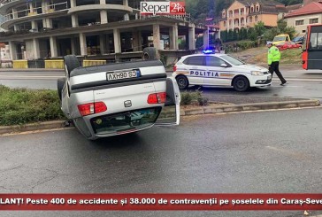 BILANȚ! Peste 400 de accidente și 38.000 de contravenții pe șoselele din Caraș-Severin!