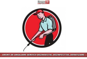 ANUNȚ DE ANGAJARE SERVICII DEZINSECȚIE, DEZINFECȚIE, DERATIZARE