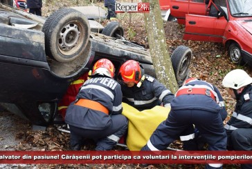 Cărășenii pot participa ca voluntari la intervențiile pompierilor! Programul „Salvator din pasiune” continuă!