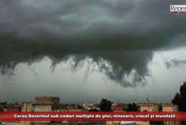 Caraș-Severinul sub coduri multiple de ploi, ninsoare, viscol și inundații