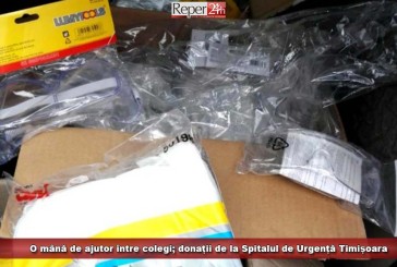 O mână de ajutor între colegi; donații de la Spitalul de Urgență Timișoara