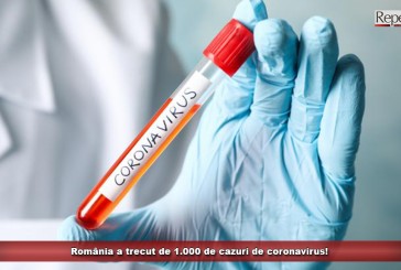 România a trecut de 1.000 de cazuri de coronavirus!