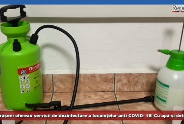 Dosar penal pentru doi cărășeni care ofereau servicii de dezinfectare a locuințelor anti COVID- 19! Cu apă și detergent