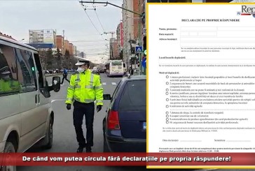 De când vom putea circula fără declarațiile pe propria răspundere!