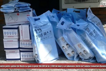 Donațiile pentru spitalul din Reșița au ajuns la peste 360.000 de lei. 2.000 de măști și un nebulizator oferite de Fundația Comunitară Banatul Montan
